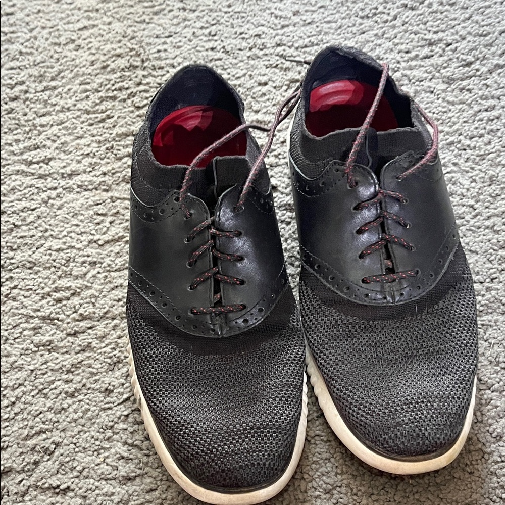 Cole Haan Black and Red Oxford Shoes